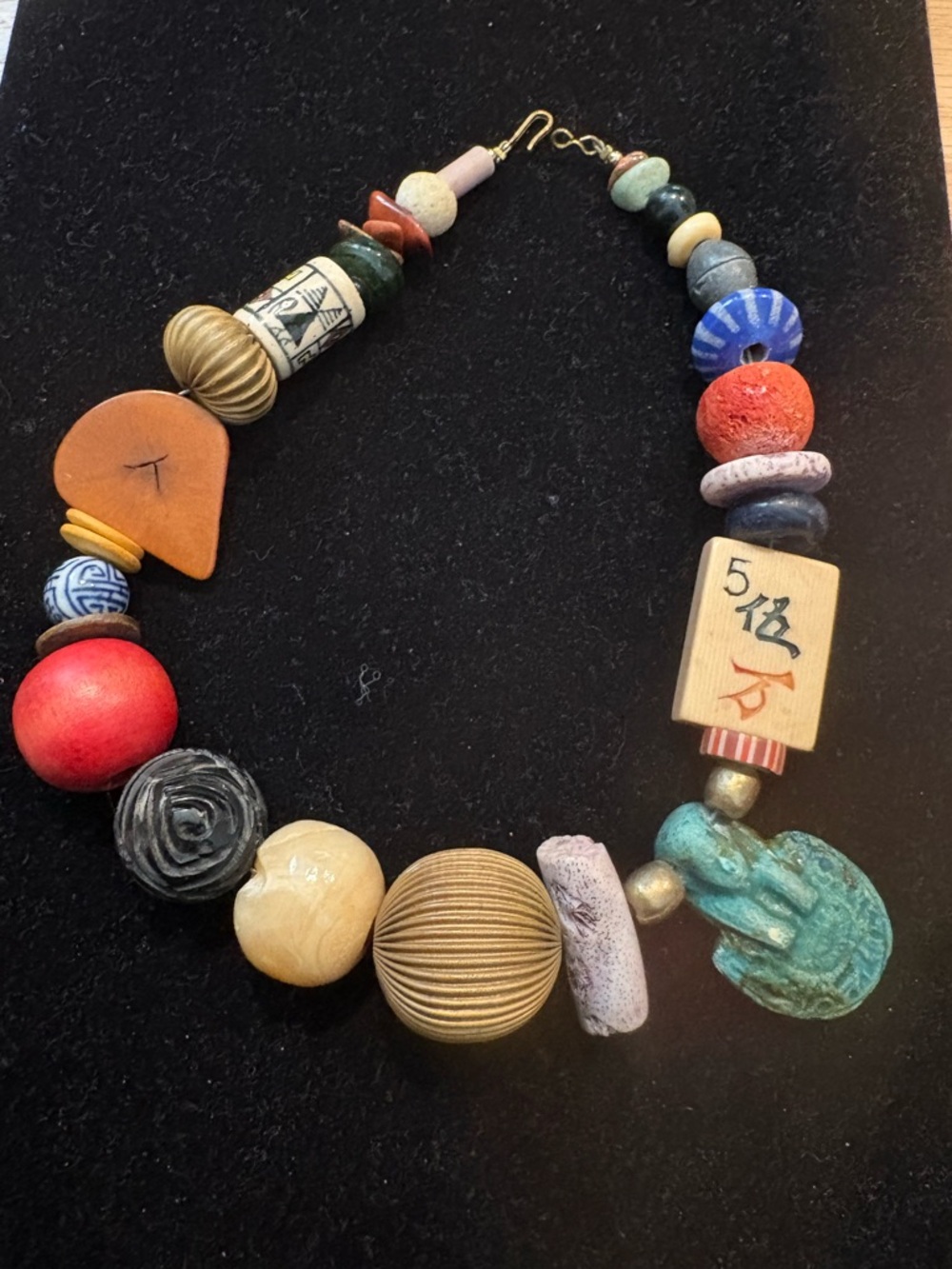 Eclectic Multi-Color Statement Necklace 16”